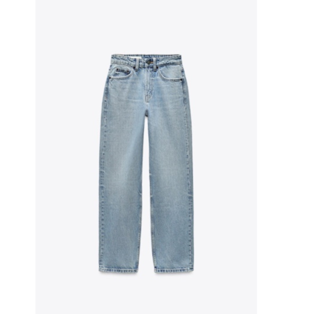 Zara Sky Blue Straight Leg Jeans